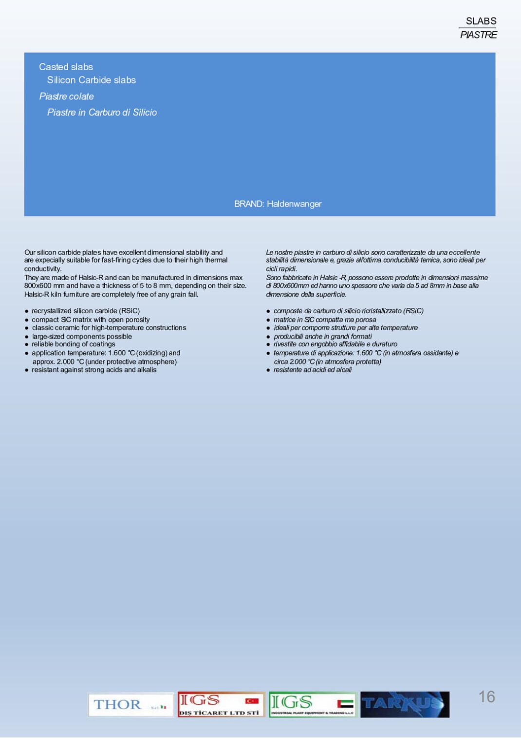 Silicon Carbide slabs